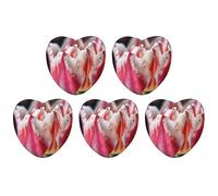 4 Pcs Car Air Fresheners Hanging Scented Cards for Cars Pink Tulips Car Air Fresheners Cars Interior Decoration Fragrance Scented Cards for Rearview Mirror Auto Accessories