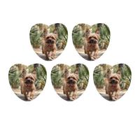 4 Pcs Car Air Fresheners Hanging Scented Cards for Cars Puppy near Palm Tree Car Air Fresheners Cars Interior Decoration Fragrance Scented Cards for Rearview Mirror Auto Accessories