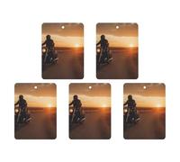 4 Pcs Car Air Fresheners Hanging Scented Cards for Cars Riding Into The Sunset Car Air Fresheners Cars Interior Decoration Fragrance Scented Cards for Rearview Mirror Auto Accessories