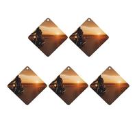 4 Pcs Car Air Fresheners Hanging Scented Cards for Cars Riding Into The Sunset Car Air Fresheners Cars Interior Decoration Fragrance Scented Cards for Rearview Mirror Auto Accessories
