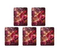 4 Pcs Car Air Fresheners Hanging Scented Cards for Cars Roses in Bloom Car Air Fresheners Cars Interior Decoration Fragrance Scented Cards for Rearview Mirror Auto Accessories
