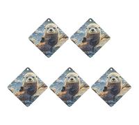 4 Pcs Car Air Fresheners Hanging Scented Cards for Cars Sea Otters Painting Car Air Fresheners Cars Interior Decoration Fragrance Scented Cards for Rearview Mirror Auto Accessories