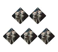 4 Pcs Car Air Fresheners Hanging Scented Cards for Cars Two Cats on The Table Car Air Fresheners Cars Interior Decoration Fragrance Scented Cards forRearview Mirror Auto Accessories