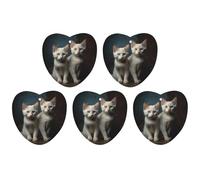 4 Pcs Car Air Fresheners Hanging Scented Cards for Cars Two Cats on The Table Car Air Fresheners Cars Interior Decoration Fragrance Scented Cards forRearview Mirror Auto Accessories