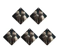 4 Pcs Car Air Fresheners Hanging Scented Cards for Cars Two White Cats Car Air Fresheners Cars Interior Decoration Fragrance Scented Cards forRearview Mirror Auto Accessories