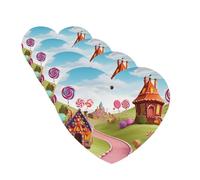 4 Pcs Car Air Fresheners Heart Shape Hanging Car Air Freshener Fragrance Scented Cards Candy Beautiful Land Auto Mirror Pendant Aromatherapy Tablets For Car Home Office Closet Bathroom