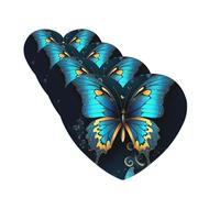4 Pcs Car Air Fresheners Heart Shape Hanging Car Air Freshener Fragrance Scented Cards Elegant Butterfly Auto Mirror Pendant Aromatherapy Tablets For Car Home Office Closet Bathroom