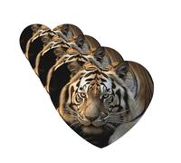 4 Pcs Car Air Fresheners Heart Shape Hanging Car Air Freshener Fragrance Scented Cards Lying Tiger Auto Mirror Pendant Aromatherapy Tablets For Car Home Office Closet Bathroom