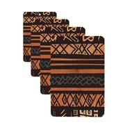 4 Pcs Car Air Fresheners Rectangle Hanging Car Air Freshener Fragrance Scented Cards African Mud Cloth Tribal Auto Mirror Pendant Aromatherapy Tablets For Car Home Office Closet Bathroom