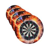 4 Pcs Car Air Fresheners Round Shape Hanging Car Air Freshener Fragrance Scented Cards Dart Board Auto Mirror Pendant Aromatherapy Tablets For Car Home Office Closet Bathroom