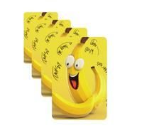 4 Pcs Car Air Fresheners Yellow Banana Hanging Air Freshener Fragrance Scented Cards for Car Interior Mirror Pendant Aromatherapy Tablets Gifts for Women Men