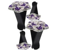 4 Pcs Car Air Vent Clip Flower Purple Plastic Decorative