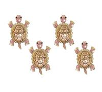 4 PCS Car Air Vent Clip Sparkling Rhinestone Sea Turtles Cute Beach Themed Decor Ornament Universal for Most Cars Trucks SUVs (Pink)
