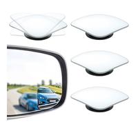 4 PCS Car Blind Spot Mirror, Fan Shaped Glass Convex Rotating Wide Angle Side Mirror, Frameless Automotive Exterior Accessories for Enhanced Traffic Safety