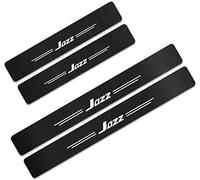 4 pcs Car Carbon Fiber Door Sill Protector for Honda Jazz, Welcome Pedal Scuff Guard Non-Slip Auto Styling Decoration Accessory