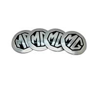 4 Pcs Car Center Hub Caps Sticker for MG Marvel R Performance 2022-2025, Wheel Emblem BadgeStickers Anti-Rust Car Hub Centre Caps Decal Auto Accessorie,65MM-Silver