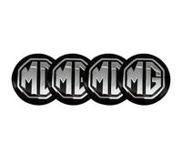 4 Pcs Car Center Hub Caps Sticker for MG Marvel R Performance 2022-2025, Wheel Emblem BadgeStickers Anti-Rust Car Hub Centre Caps Decal Auto Accessorie,56.5MM-Black