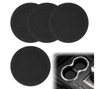 4 Pcs Car Coasters Durable and Odorless PVC Car Cup Holder Insert Coaster 2.7 Inch Anti Slip Universal Vehicle Interior Accessories Cup Mats for Cup Holders Car Accessories for Car SUV Truck