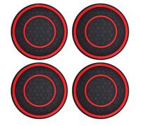 4 Pcs Car Coasters,Universal Shockproof Heat-Resistant Car Cup Holder Coaster,Non Slip Insulation Plastic Cup Mats Accessories,Cars Cups Holder Accessories,for Interior,Center,Console Liner