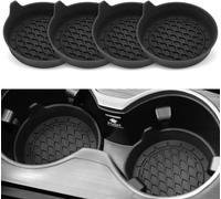 4 Pcs Car Cup Holder Coaster for FIAT Panda 319 2012-2025, Anti-Slip Silicone Auto Insert Cup Coaster, Car Accessories Interior