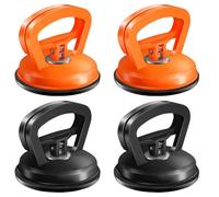4 Pcs Car Dent Puller, Dent Puller Suction Cup, Powerful Dent Repair Kit Handle Lifter, Suitable for Vehicle Body, Screen, Glass, Object Movement, Tile Lifting and Lowering (Black+Orange)
