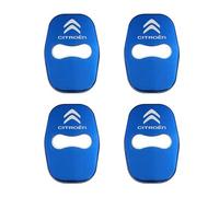 4 Pcs Car Door Lock Cover for Citroën C5 2017-2024, Stainless Steel Decorative Protective Lock Cap Case Interior Styling Accessories,Blue