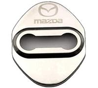 4 Pcs Car Door Lock Cover for Mazda 2 3 6 DJ BM BP GJ CX3 CX-5 CX5 CX 5 CX7 CX9 MX5, Stainless Steel Car Styling Door Lock Decoration Protection Cover, Car Door Lock Latches Cover Protector Caps