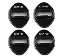 4 Pcs Car Door Lock Cover for Mazda CX5 KE KF 2013-2023,Anti Corrosion Latch Protector Interior Accessories,Black-Normal