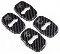 4 Pcs Car Door Lock Cover for Peugeot 408 4008 508 5008 2008 RCZ, Car Door Lock Stainless Steel Edge Protector, Rainproof Rust Protection Cover