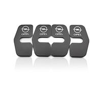 4 Pcs Car Door Lock Cover for Vauxhall Adam Astra Antara Corsa Crossland Mokka Combo Cascada, Car Door Lock Stainless Steel Edge Protector, Rainproof Rust Protection Cover,2 Black