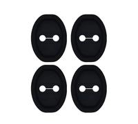4 Pcs Car Door Lock Latch Cover for BMW 5 Series E60 2003-2010, Silicone Latches Guard Covers Car Door Lock Protectors Latch Adhesive Protector Silicone Lock Accessories,Bla-ck