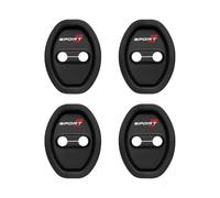 4 Pcs Car Door Lock Pin Covers for Ford Mustang Ⅴ Coupe/Cabrio 2004 2005 2006 2007 2008-2013 2014, Premium Silicone Interior Security Knob Trim Auto Protective Accessories,Black