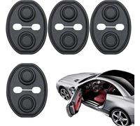 4 Pcs Car Door Lock Protective Covers for Audi A4 B8 Avant 2007-2016, Car Silicone Door Latch Protective Cover Car Door Lock Shock Absorption Buffer Pad
