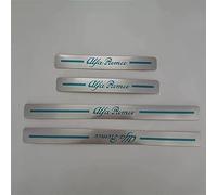 4 Pcs Car Door Sill Protector for Alfa Romeo Spider Giulia Giulietta 147 159 4c 8c Mito GTV, Welcome Pedal Strip Cover Non Slip Anti Scratch Stainless Steel Material Sticker Trim Styling Accessories