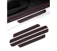 4 Pcs Car Door Sill Protector for Audi TT 4 Seats MK2 2007-2014, Rubber Scratch Resistant Door Sill Bumper Protective Film Threshold Protection,Red