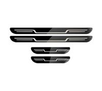 4 Pcs Car Door Sill Protector for Benz T-class X-class V-class Vaneo Viano Vito, Stainless Steel Car Kick Plate Scuff Door Edge Protectors Accessories,A Black-1