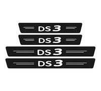 4 Pcs Car Door Sill Protector for Citroen DS3 DS 3 Logo 2023-2014 Car Kick Plates Carbon Fiber Car Door Sill Guard, Scuff Guard Non Slip Cover Scuff Car Tuning Accessories
