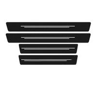 4 Pcs Car Door Sill Protector, For Ford Tourneo Custom Courier Capri Puma Gen-E Explorer EV 2024 2025, Carbon Fiber Door Sill Scuff Plate Guard Sticker Scratch Resistant Threshold,A
