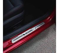 4 pcs Car Door Sill Protector for Hyu-ndai Kona 2018-2021, Welcome Pedal Scuff Guard Stainless Steel Auto Styling Decoration Accessory