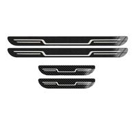 4 Pcs Car Door Sill Protector for Lexus GS350 2012-2018, Car Stainless Steel Sill Protectors Strips Welcome Pedal Kick Plates,Carbon fiber texture