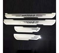4 Pcs Car Door Sill Protector for Mazda 6 2015 2016 2017 2018 2019, Stainless Steel Scuff Plate Sticker Decorative Modeling Accessories