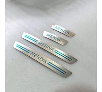 4 pcs Car Door Sill Protector for Op-el Vauxhall MERIVA B 2010 2011 2012 2013 2014 2015 2016 2017, Welcome Pedal Scuff Guard Stainless Steel Auto Styling Decoration Accessory