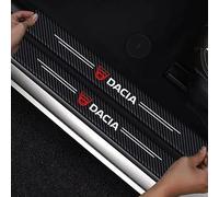 4 PCS Car Door Sill Protector Strips for Dacia Duster Logan Sandero Lodgy Dokker Stepway Mcv 2, Carbon Fiber Wrap Film Welcome Pedal Protector Cover Auto Decoration Accessories,A