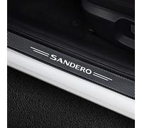 4 PCS Car Door Sill Protector Strips for Dacia Sandero III Stepway 2020-2022, Carbon Fiber Wrap Film Welcome Pedal Protector Cover Auto Decoration Accessories