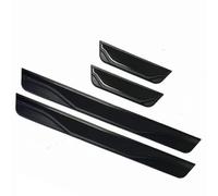 4 Pcs Car Door Sill Protector Strips For Ford Ranger T9 2023 2024 Raptor Wildtrak XLT, Welcome Pedal Non-Slip Scuff Guard Threshold Cover Kick Plates Styling Accessories,B/Black