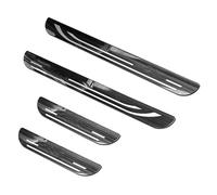4 pcs Car Door Sill Protector Strips for Hyundai Tucson 4 (NX4) 2021-2024, Stainless Steel Auto Threshold Kick Plates Pedal, Styling Decoration Accessory,Black