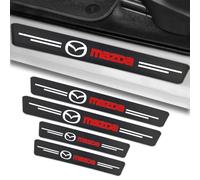 4 PCS Car Door Sill Protector Strips for Mazda CX-3 2018-2023, Carbon Fiber Wrap Film Welcome Pedal Protector Cover Auto Decoration Accessories,C