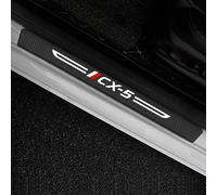 4 PCS Car Door Sill Protector Strips for Mazda CX 5 CX5 2017-2023, Carbon Fiber Wrap Film Welcome Pedal Protector Cover Auto Decoration Accessories,White