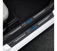 4 PCS Car Door Sill Protector Strips for Mazda CX-5 (Facelift 2015) 2015-2017, Carbon Fiber Wrap Film Welcome Pedal Protector Cover Auto Decoration Accessories,B