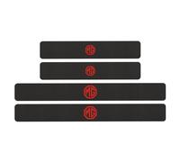 4 PCS Car Door Sill Protector Strips for MG HS Trophy 2024, Carbon Fiber Wrap Film Welcome Pedal Protector Cover Auto Decoration Accessories,Red